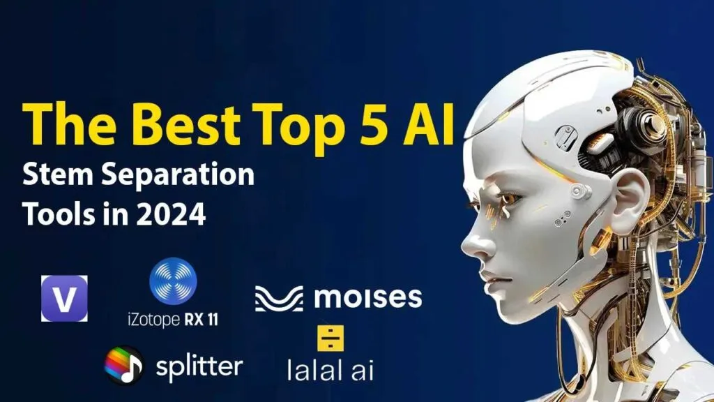 "Illustration of AI stem separation tools used in data analysis, highlighting their advanced algorithms for precise processing